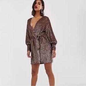 ASOS Sequin Wrap Dress